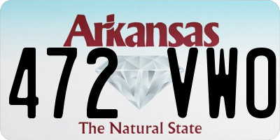 AR license plate 472VWO