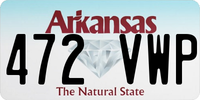 AR license plate 472VWP