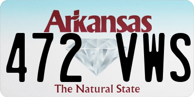 AR license plate 472VWS