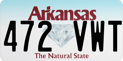 AR license plate 472VWT