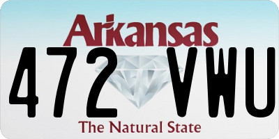 AR license plate 472VWU