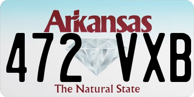 AR license plate 472VXB