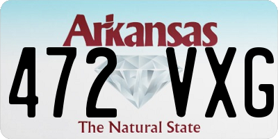 AR license plate 472VXG