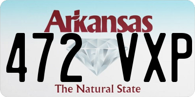 AR license plate 472VXP
