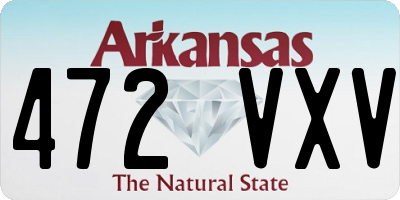 AR license plate 472VXV