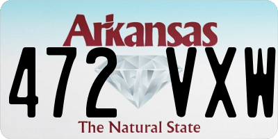 AR license plate 472VXW