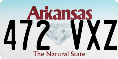 AR license plate 472VXZ