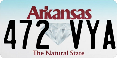 AR license plate 472VYA