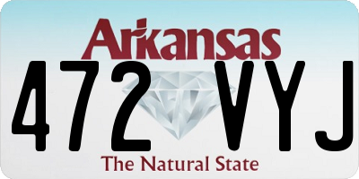 AR license plate 472VYJ