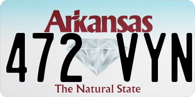 AR license plate 472VYN
