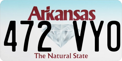 AR license plate 472VYO