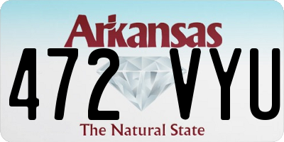 AR license plate 472VYU