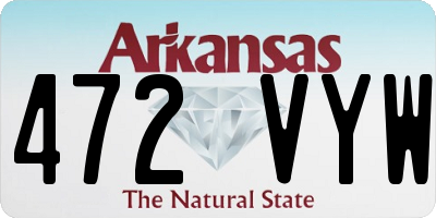 AR license plate 472VYW