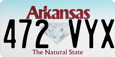 AR license plate 472VYX