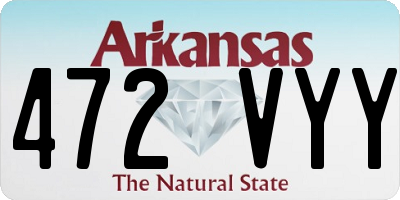 AR license plate 472VYY