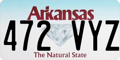 AR license plate 472VYZ