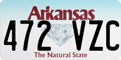 AR license plate 472VZC