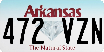 AR license plate 472VZN