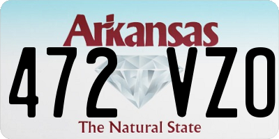AR license plate 472VZO