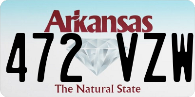 AR license plate 472VZW