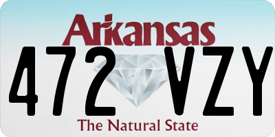 AR license plate 472VZY