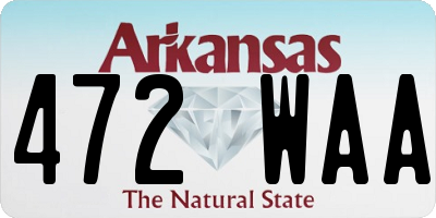 AR license plate 472WAA