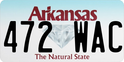 AR license plate 472WAC