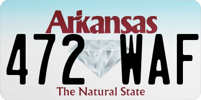 AR license plate 472WAF