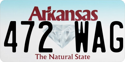 AR license plate 472WAG
