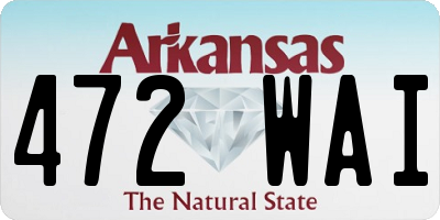 AR license plate 472WAI