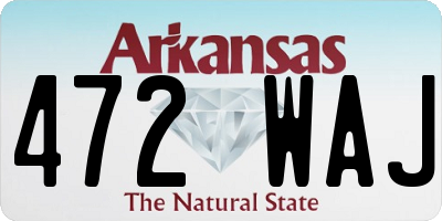 AR license plate 472WAJ