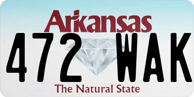 AR license plate 472WAK