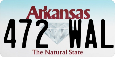 AR license plate 472WAL