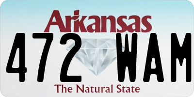 AR license plate 472WAM