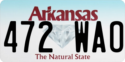 AR license plate 472WAO