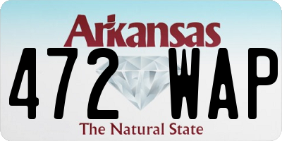 AR license plate 472WAP