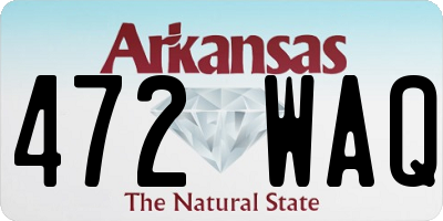 AR license plate 472WAQ