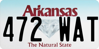 AR license plate 472WAT