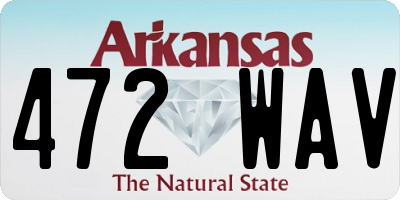 AR license plate 472WAV