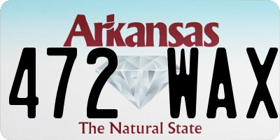 AR license plate 472WAX