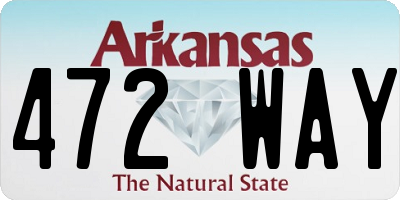 AR license plate 472WAY
