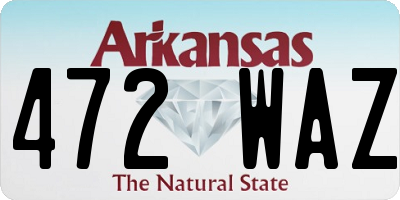 AR license plate 472WAZ
