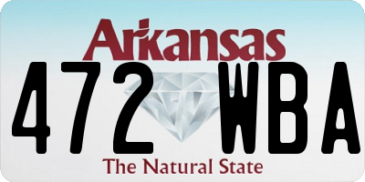 AR license plate 472WBA