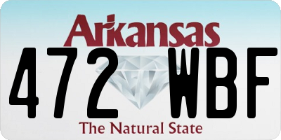 AR license plate 472WBF