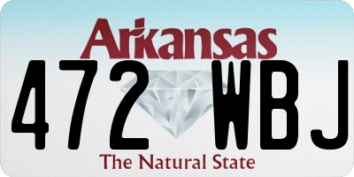 AR license plate 472WBJ