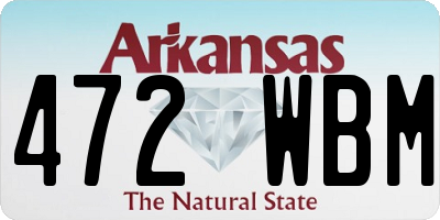 AR license plate 472WBM