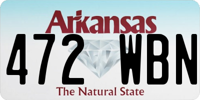 AR license plate 472WBN