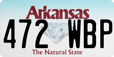 AR license plate 472WBP