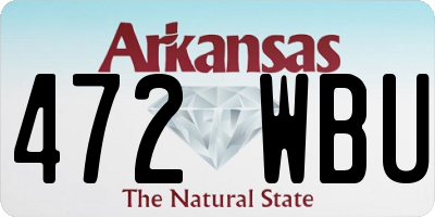 AR license plate 472WBU