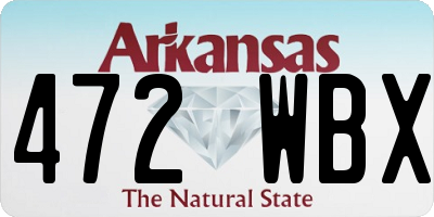 AR license plate 472WBX